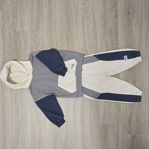 Zara Kids Colorblock Hooded Sweatshirt and Jogger Set, Size 3y